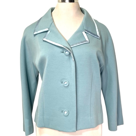 Vintage French Designer 60s Blue Blazer Jacket - Picture 13 of 13